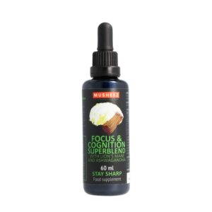 Extrakt pre pamäť a sústredenie –⁠⁠⁠⁠⁠⁠ hericium a ashwagandha 60 ml