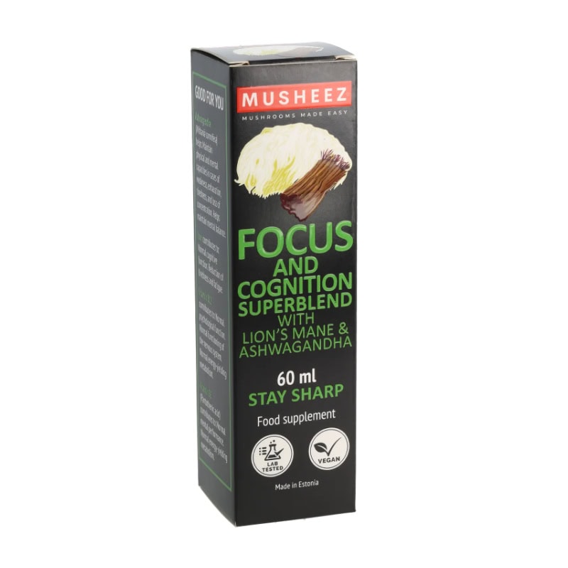 Extrakt pre pamäť a sústredenie – hericium a ashwagandha 60 ml