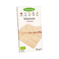 Bio biela čokoláda s malinami - 80 g