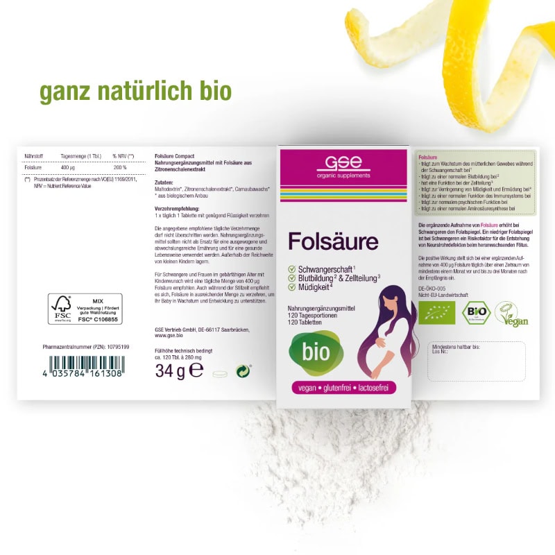 Kyselina listová kompakt (vitamín B9) – 120 tabliet - 2