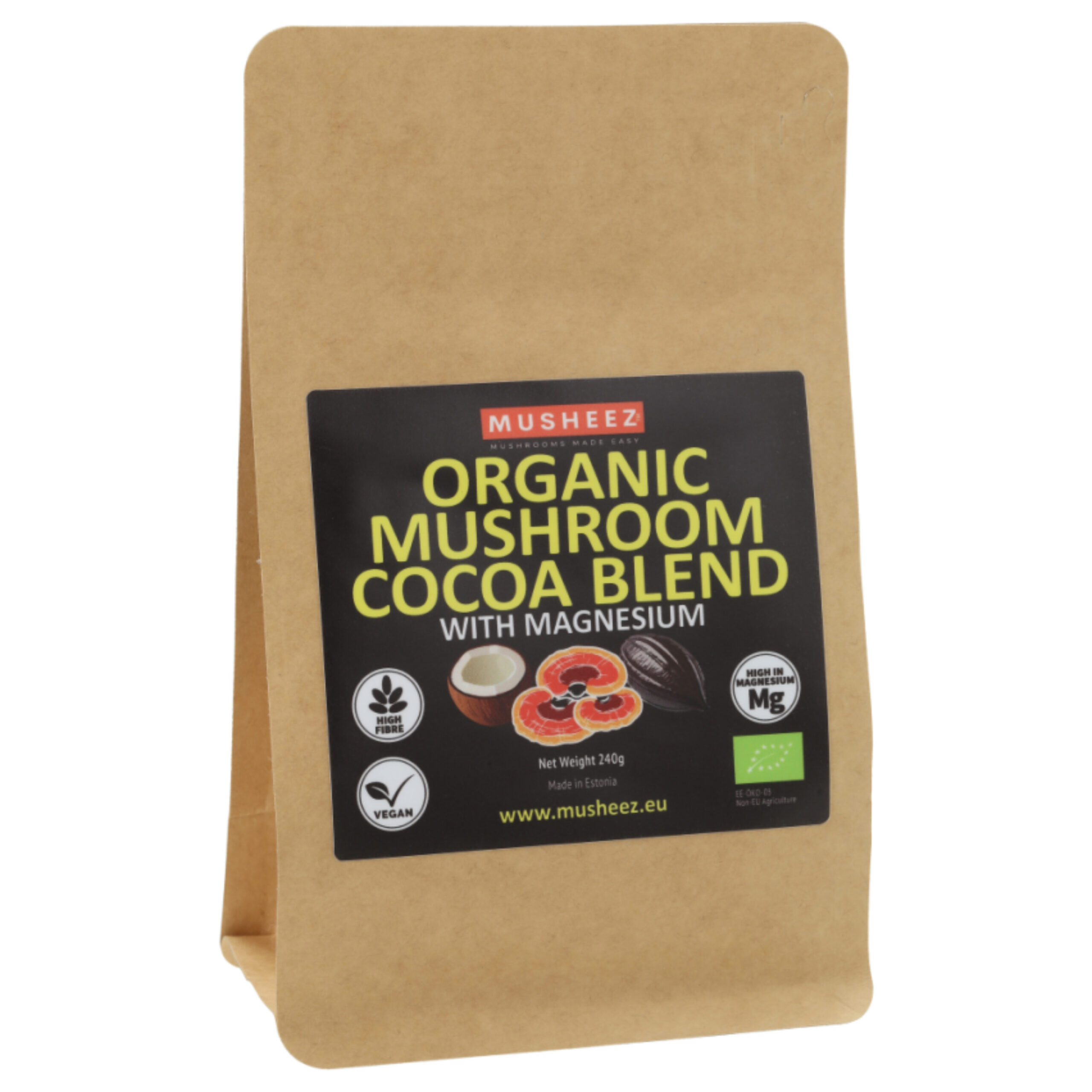 Bio kakaovo-kokosová zmes s reishi a magnéziom 240 g